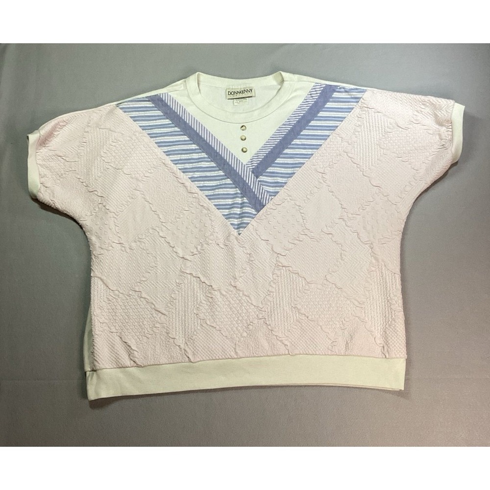 Vintage 90's DONNKENNY Classics pastel chevron shirt